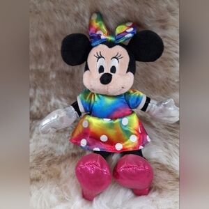 Disney Ty Baby Minnie Mouse Plush in Sparkly Dress and Pink Shoes
